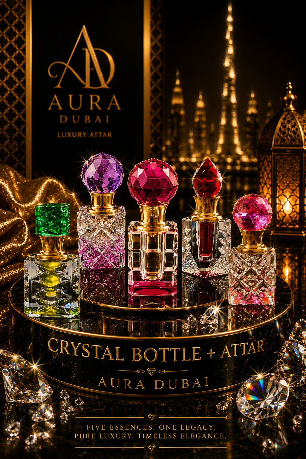 Crystal Bottle + Attar